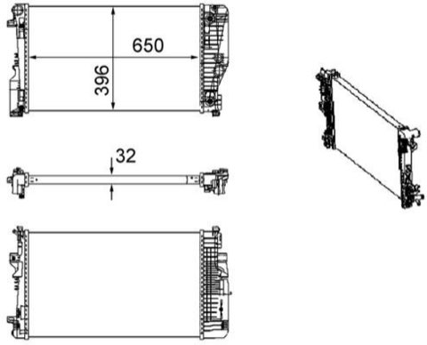 Mahle CR 1173 000S Engine Radiator, photo 3