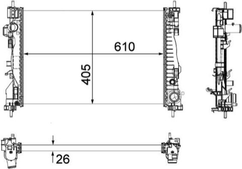 Mahle CR 1178 000P Engine Radiator, photo 2