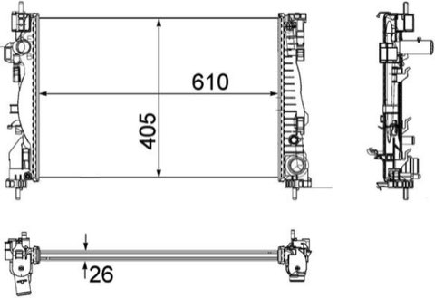 Mahle CR 1180 000P Engine Radiator, photo 3