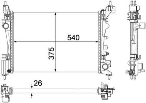 Mahle CR 1182 000P Engine Radiator, photo 2
