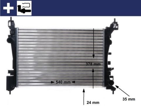Mahle CR 1182 000S Engine Radiator, photo 2