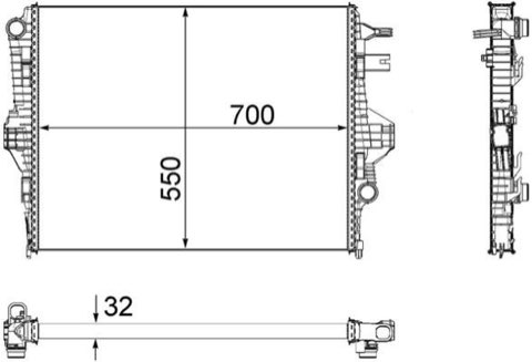 Mahle CR 1183 000P Engine Radiator, photo 2