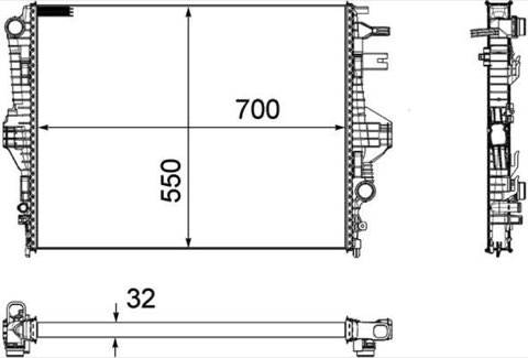 Mahle CR 1184 000P Engine Radiator, photo 2