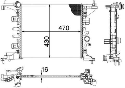 Mahle CR 1187 000P Engine Radiator, photo 3