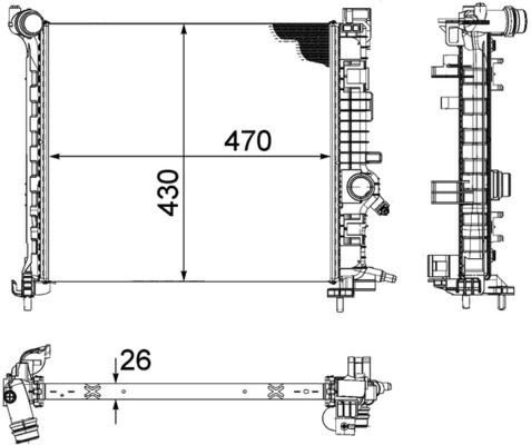 Mahle CR 1188 000P Engine Radiator, photo 2