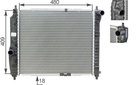 Mahle CR 1309 000S Engine Radiator, photo 2