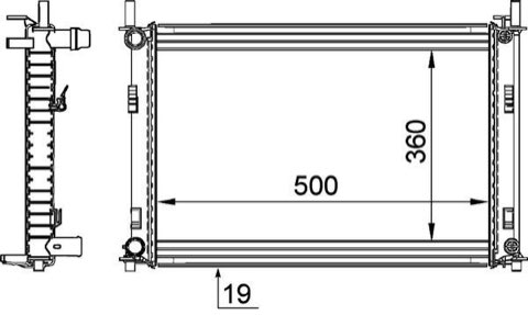 Mahle CR 1354 000P Engine Radiator, photo 3