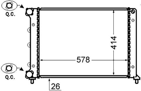 Mahle CR 1411 000S Engine Radiator, photo 3