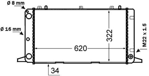 Mahle CR 1415 000S Engine Radiator, photo 2