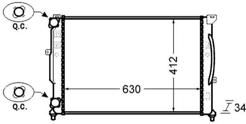 Mahle CR 1423 000S Engine Radiator, photo 2
