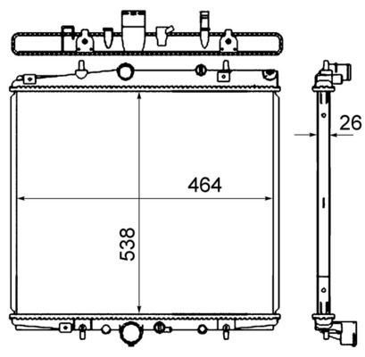 Mahle CR 1435 000S Engine Radiator, photo 3