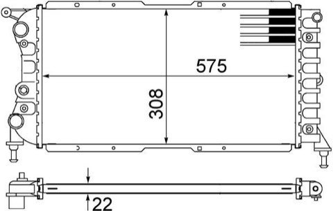 Mahle CR 1441 000S Engine Radiator, photo 2