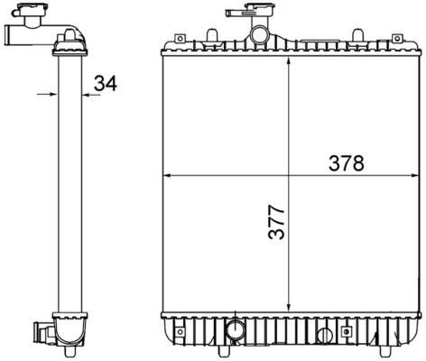 Mahle CR 1495 001S Engine Radiator, photo 2
