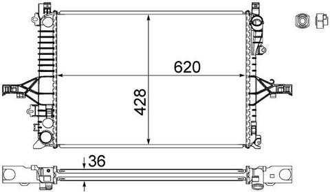 Mahle CR 1546 000S Engine Radiator, photo 2