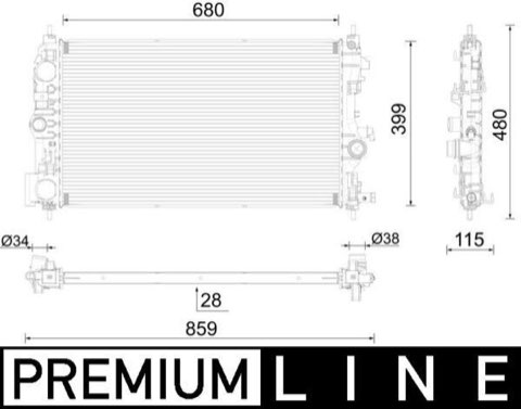 Mahle CR 1782 000P Engine Radiator, photo 2