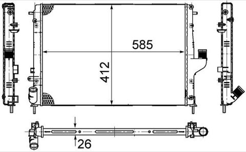Mahle CR 1790 000S Engine Radiator, for Vehicles, photo 2