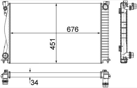 Mahle CR 1861 000S Engine Radiator, photo 2