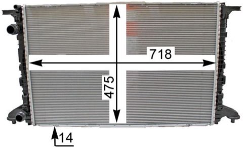 Mahle CR 2176 000P Engine Radiator, photo 3