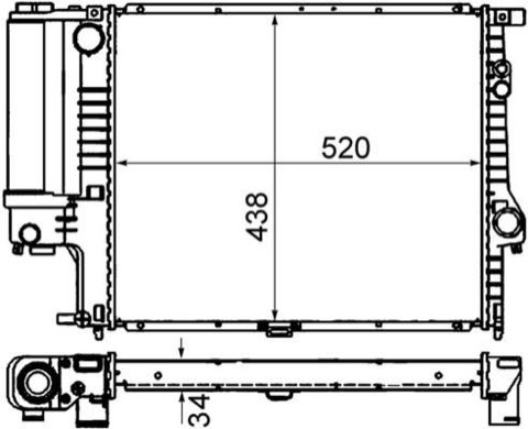 Mahle CR 244 001S Engine Radiator, for Vehicles, photo 2