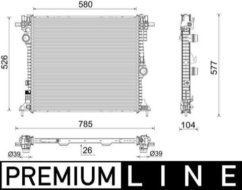 Mahle CR 2587 000P Engine Radiator, photo 2