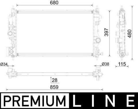 Mahle CR 2590 000P Engine Radiator, photo 2