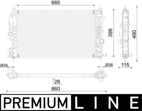 Mahle CR 2592 000P Engine Radiator, photo 2