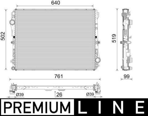 Mahle CR 2604 000P Engine Radiator, photo 2