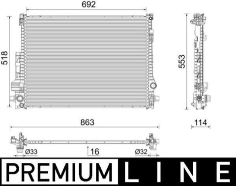 Mahle CR 2605 000P Engine Radiator, photo 2
