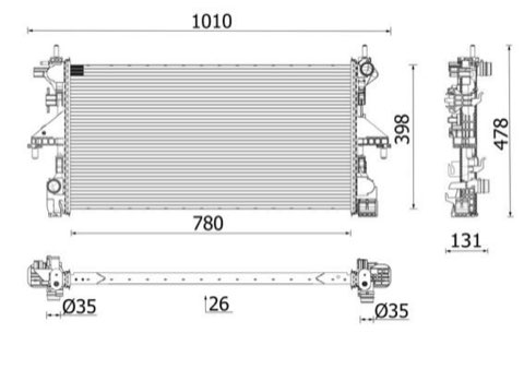 Mahle CR 2631 000P Engine Radiator, photo 2
