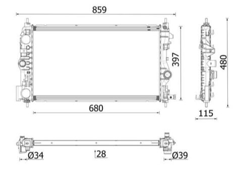 Mahle CR 2633 000P Engine Radiator, photo 2