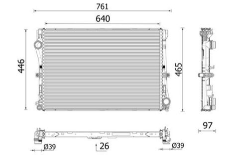 Mahle CR 2640 001P Engine Radiator, photo 2