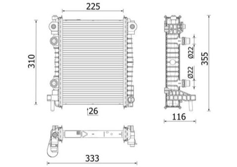 Mahle CR 2707 000P Engine Radiator, photo 2