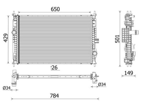 Mahle CR 2710 000P Engine Radiator