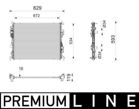 Mahle CR 2824 000P Engine Radiator