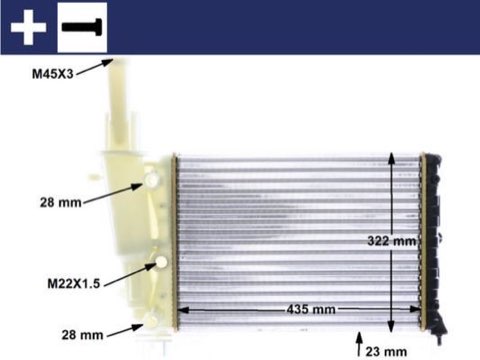 Mahle CR 351 000S Engine Radiator, for Vehicles, photo 2