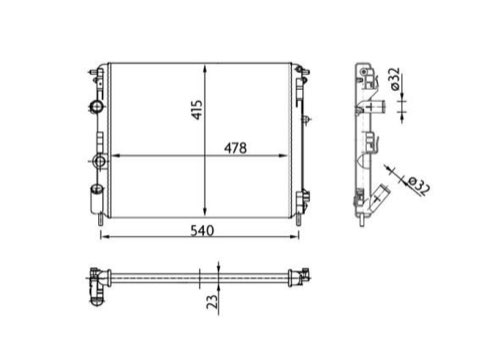 Mahle CR 36 000S Engine Radiator, photo 2