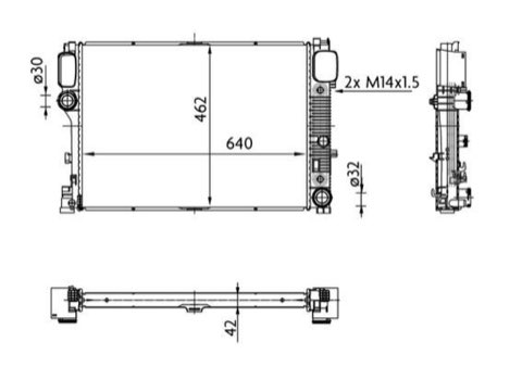 Mahle CR 38 000S Engine Radiator, photo 2