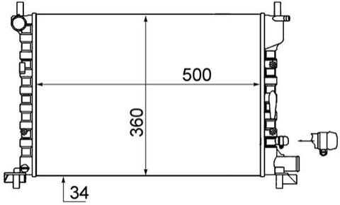 Mahle CR 381 000S Engine Radiator, for Vehicles, photo 3