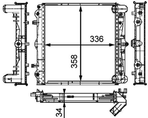 Mahle CR 383 000P Engine Radiator, photo 2