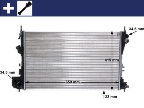 Mahle CR 40 000S Engine Radiator, photo 2