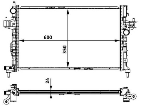 Mahle CR 422 000S Engine Radiator, for Vehicles, photo 2