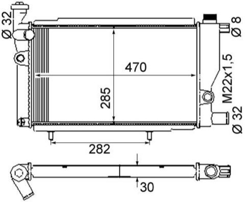 Mahle CR 428 000S Engine Radiator, for Vehicles, photo 2
