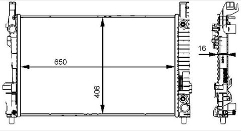 Mahle CR 661 000S Engine Radiator, for Vehicles, photo 2