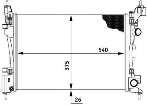Mahle CR 774 000S Engine Radiator, photo 2