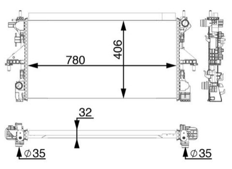 Mahle CR 806 000P Engine Radiator, for Vehicles, photo 2