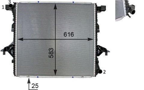 Mahle CR 81 000S Engine Radiator, photo 2