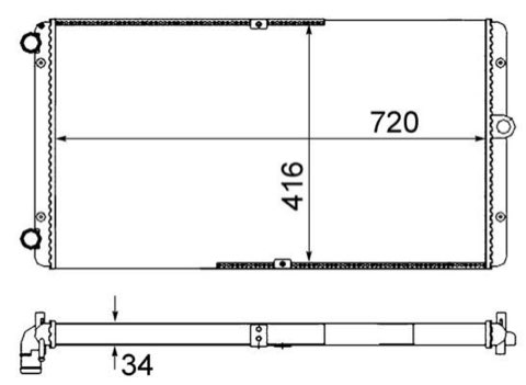 Mahle CR 829 000S Engine Radiator, for Vehicles, photo 2