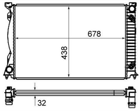 Mahle CR 830 000S Engine Radiator, for Vehicles, photo 2