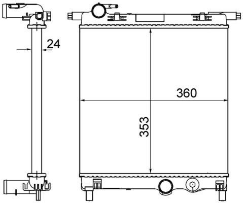 Mahle CR 831 001S Engine Radiator, photo 2