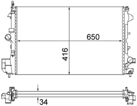 Mahle CR 835 001S Engine Radiator, photo 2